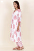Cambric Cotton Kurta And Pant Set With Block Print