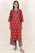 Cotton Kurta And Pant Set In Floral Print