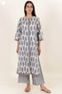 Cambric Cotton Kurta And Pant Set In Floral Print