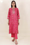 Kota Doria Kurta- Dupatta And Pant Set