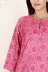 Tussar Cotton Kurta Pant And Dupatta Set In Floral Block Print