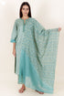Tussar Cotton Kurta Pant And Dupatta Set In Block Print