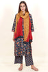 Cambric Cotton Kurta Pant And Mulmul Dupatta With Block Print