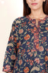 Cambric Cotton Kurta Pant And Mulmul Dupatta With Block Print