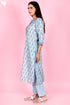 Kota Doria Kurta Pant Set With Dupatta In Block Print