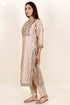 Khaadi Cotton Kurta Dupatta And Pant Set With Block Print