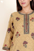 Khaadi Kurta Pant And Dupatta Set With Block Print