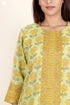 Chanderi Silk Kurta And Pant Set With Block Print