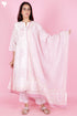 Chanderi Silk Kurta Dupatta And Pant Set With Block Print