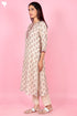Chanderi Silk Kurta Pant Set With Dupatta Block Print