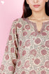Chanderi Silk Kurta Pant and Dupatta Set With Block Print