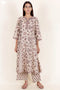 Chanderi Silk Kurta Pant With Dupatta In Floral Block Print
