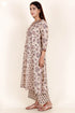 Chanderi Silk Kurta Pant With Dupatta In Floral Block Print