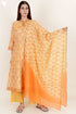 Chanderi Silk Kurta Pant And Dupatta Set In Block Print