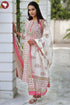 Chanderi Silk Kurta Pant And Dupatta Set In Block Print