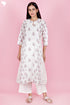 Chanderi Silk Kurta Pant And Dupatta Set In Block Print