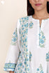 Cotton Kurta Pant And Dupatta Set In Block Print