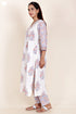 Cotton Kurta Pant And Dupatta Set In Block Print