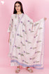 Chanderi Silk Kurta Pant And Dupatta Set In Block Print