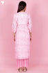 Kota Doria Kurta Pant Set With Dupatta In Block Print