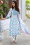 Mulmul Cotton Kurta Pant And Dupatta Set In Block Print