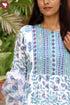 Mulmul Cotton Kurta Pant And Dupatta Set In Block Print