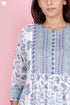 Mulmul Cotton Kurta Pant And Dupatta Set In Block Print