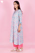 Mulmul Cotton Kurta Pant Set With Dupatta In Block Print