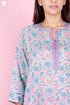 Mulmul Cotton Kurta Pant Set With Dupatta In Block Print