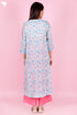 Mulmul Cotton Kurta Pant Set With Dupatta In Block Print
