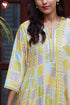 Chanderi Silk Kurta Pant Set With Dupatta Block Print