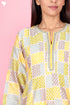 Chanderi Silk Kurta Pant Set With Dupatta Block Print