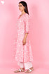 Cotton Kurta Pant Set With Dupatta In Block Print