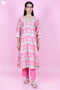 Chanderi Silk Kurta Pant and Dupatta Set In Block Print