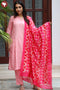 Chanderi Silk Kurta And Set With Dupatta Block Print