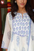 Chanderi SilkKurta Pant Set With Dupatta Block Print