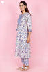 Terry Voile Kurta Pant And Kota Dupatta In Floral Block Print