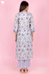 Terry Voile Kurta Pant And Kota Dupatta In Floral Block Print