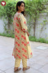 Terry Voile Kurta Pant With Dupatta In Floral Block Print