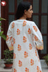 Cambric Cotton Kurta Pant With Dupatta In Floral Block Print