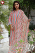 Cambric Cotton Kurta Pant With Dupatta In Block Print