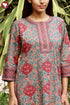Cambric Cotton Kurta And Pant Set In Block Print