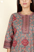 Cambric Cotton Kurta And Pant Set In Block Print