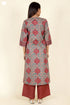 Cambric Cotton Kurta And Pant Set In Block Print