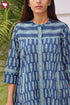 Cambric Cotton Kurta And Pant Set In Block Print