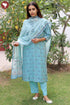 Chanderi Silk Kurta Pant And Dupatta Set
