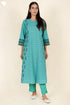 Handloom Cotton Kurta And Pant Set With Block Print