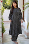 Rayon Twill Black Kurta and Pant Set