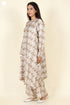 Rayon Twill Taupe Kurta and Pant Set With Block Print