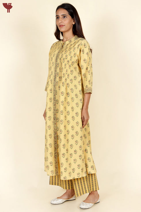 Khaadi Cotton Kurta and Pant Set in Block Print